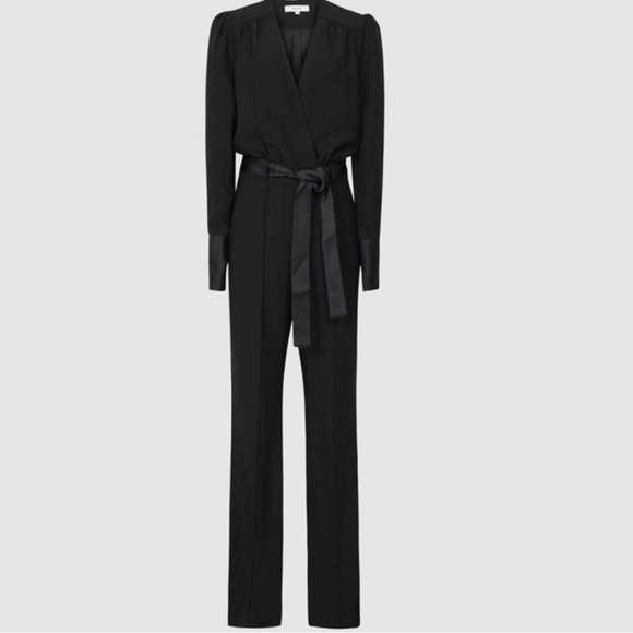 REISS London Luka Tux Black Jumpsuit - Picture 4 of 5